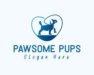 Leash Heart Pet Dog logo design