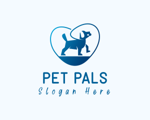 Leash Heart Pet Dog logo design