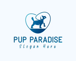 Leash Heart Pet Dog logo design