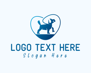 Pet Shop - Leash Heart Pet Dog logo design