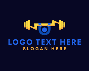 Physical Fitness - Powerlifter Fitness Gym logo design