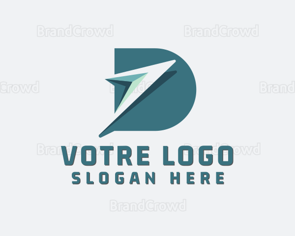 Logistics Arrow Letter D Logo