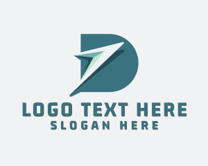 Trade - Logistics Arrow Letter D logo design