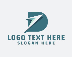 Freight - Logistics Arrow Letter D logo design