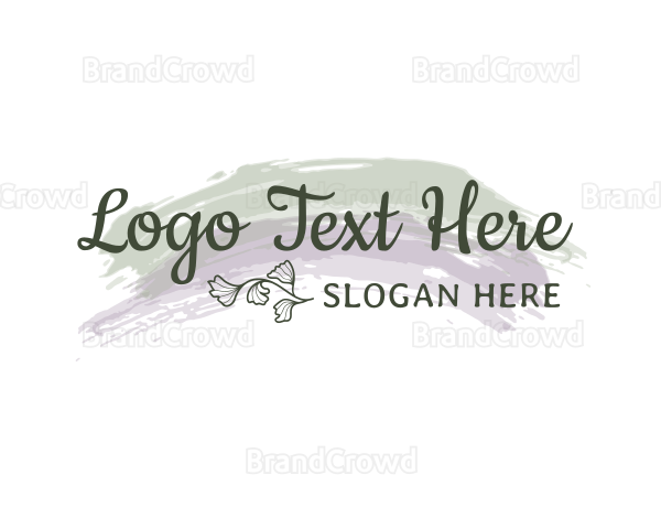 Pastel Floral Wordmark Logo