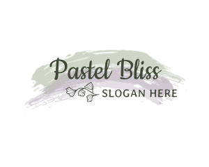 Pastel Floral Wordmark logo design