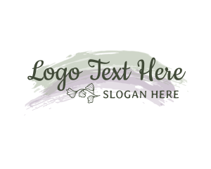 Pastel Floral Wordmark Logo