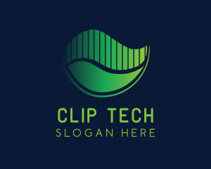 Gradient Tech Frequency logo design