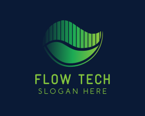 Gradient Tech Frequency logo design