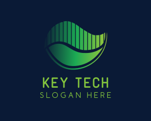 Gradient Tech Frequency logo design