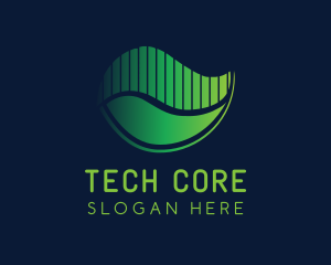 Gradient Tech Frequency logo design