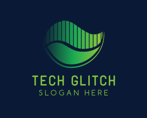 Gradient Tech Frequency logo design