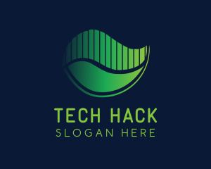 Gradient Tech Frequency logo design