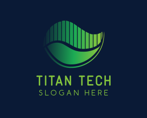 Gradient Tech Frequency logo design