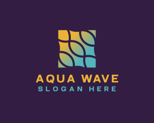 Gradient Tech Waves logo design