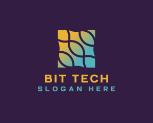 Gradient Tech Waves logo design