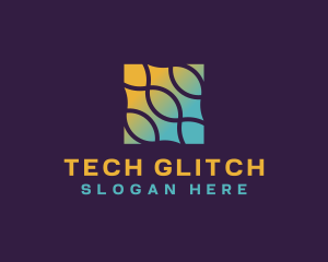 Gradient Tech Waves logo design