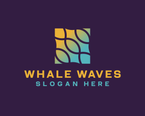 Gradient Tech Waves logo design