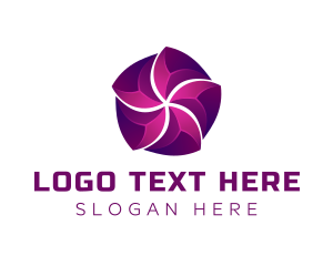 Pentagon - 3D Magenta Startup Business logo design