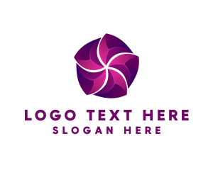 3D Magenta Startup Business logo design