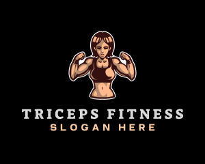 Fighter Fitness Woman logo design