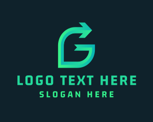 Rotating - Modern Arrow Letter G logo design