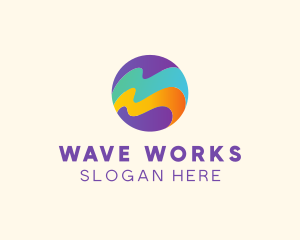 Wavy - Ocean Waves Resort logo design