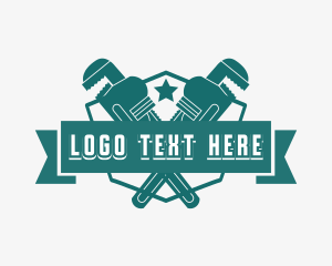 Plumber - Wrench Tool Plumbing logo design