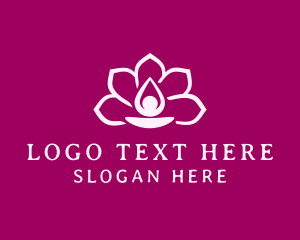 Monastery - Floral Spa Wellness logo design