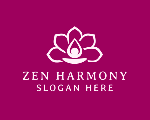 Buddhism - Floral Spa Wellness logo design