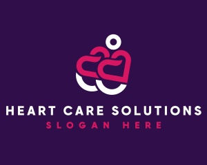 Disability Love Heart logo design