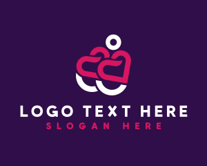 Patient - Disability Love Heart logo design