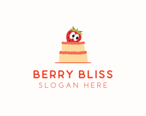 Strawberry - Strawberry Layered Cake logo design