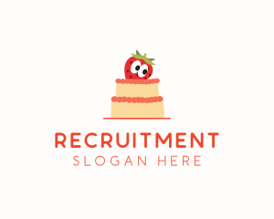 Pastry - Strawberry Layered Cake logo design