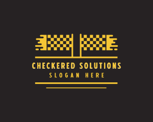 Checkered - Kart Racing Competition logo design