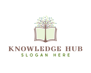 Learn - Tree Book Learning Journalist logo design