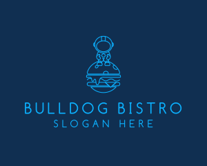 Space Astronaut Burger  logo design