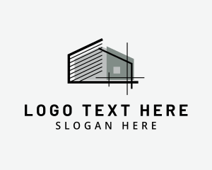 Logistic Hub - Warehouse Property Architect logo design
