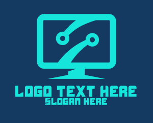 Screen - Digital Circuit Monitor logo design