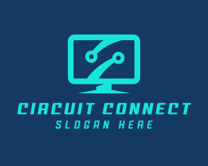 Circuit - Digital Circuit Monitor logo design