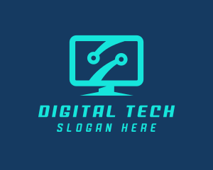 Digital - Digital Circuit Monitor logo design