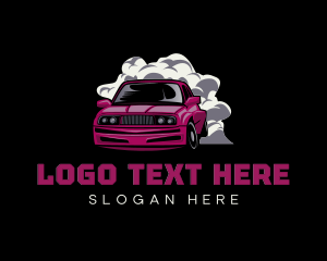 Rideshare - Car Racing Vehicle logo design