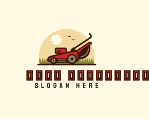 Lawn Mower Landscaping Logo