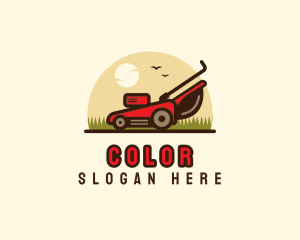 Lawn Mower Landscaping Logo