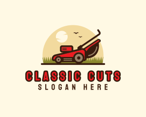 Lawn Mower Landscaping logo design