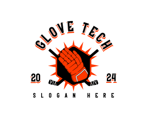 Hockey Sports Glove logo design