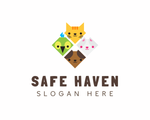 Adorable Diamond Pet Shelter logo design