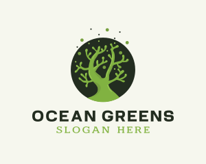 Green Coral Reef logo design