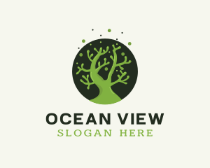 Green Coral Reef logo design