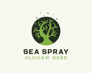 Green Coral Reef logo design